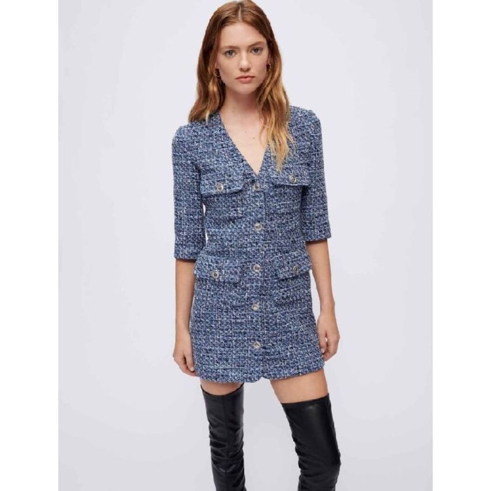 Maje Tweed Mini Dress